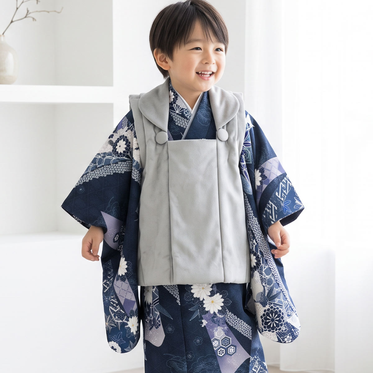 SOUBIEN（創美苑） 【予約】七五三 着物セット 3歳 男の子 着物 被布
