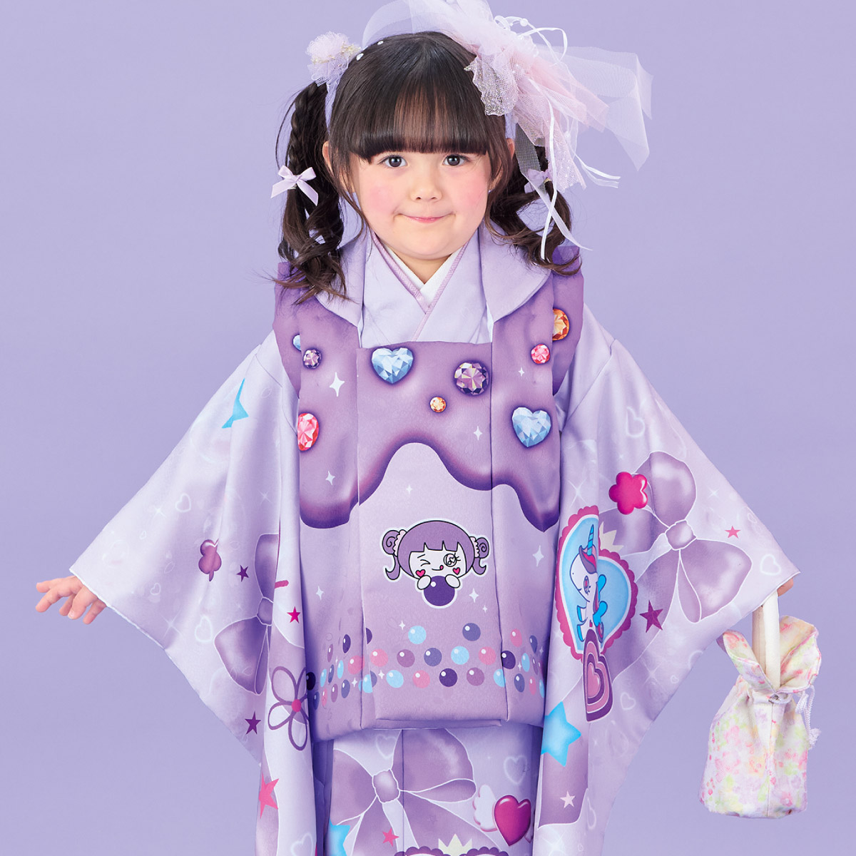 SOUBIEN（創美苑） 七五三 着物セット 3歳 女の子 着物 被布 襦袢 草履