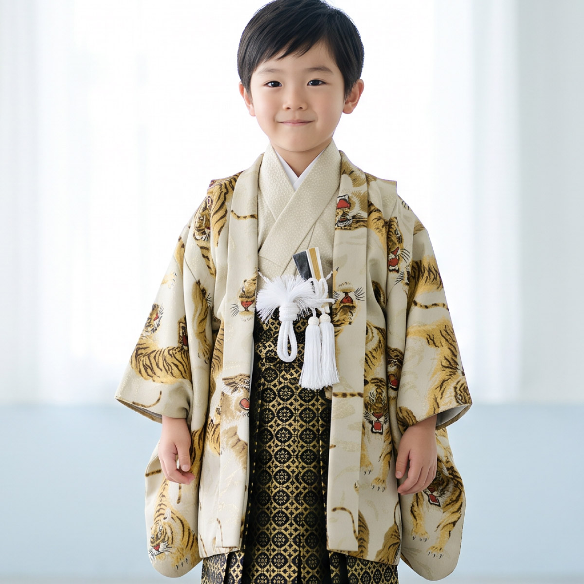 SOUBIEN（創美苑） 七五三 着物 男の子 5歳 袴セット 羽織 袴 襦袢 帯