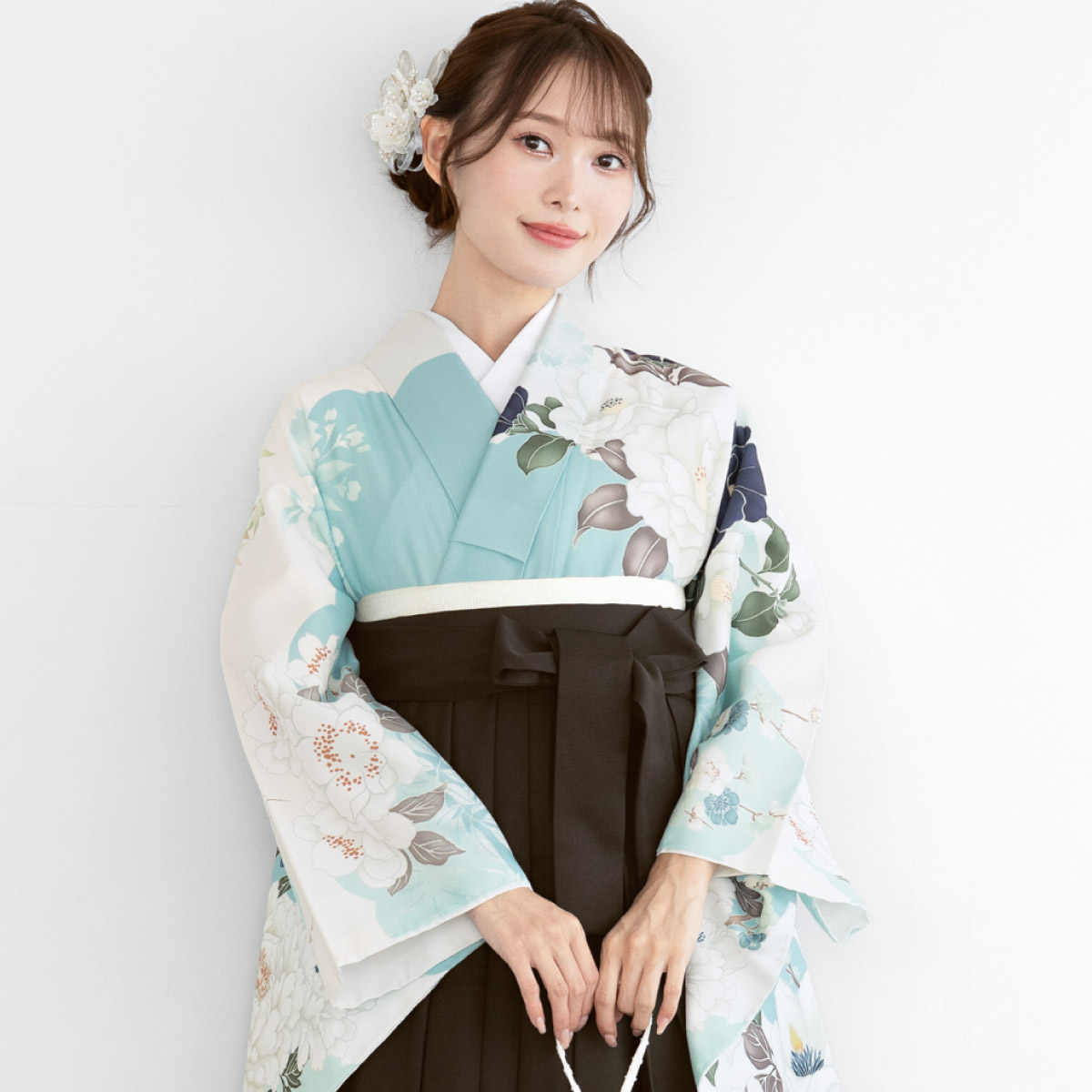 袴セット 卒業式 レディース 女の子 ジュニア 子供 4点セット 着物セット 茶 緑 青 赤 紺 黒 ピンク 松竹梅 椿 菊 桜 雪輪 花柄 大学卒業式 購入 販売 創美苑 送料無料 身長138から175対応 SOUBIEN（創美苑） 袴セット 卒業式 レディース 女の子 ジュニア 子供