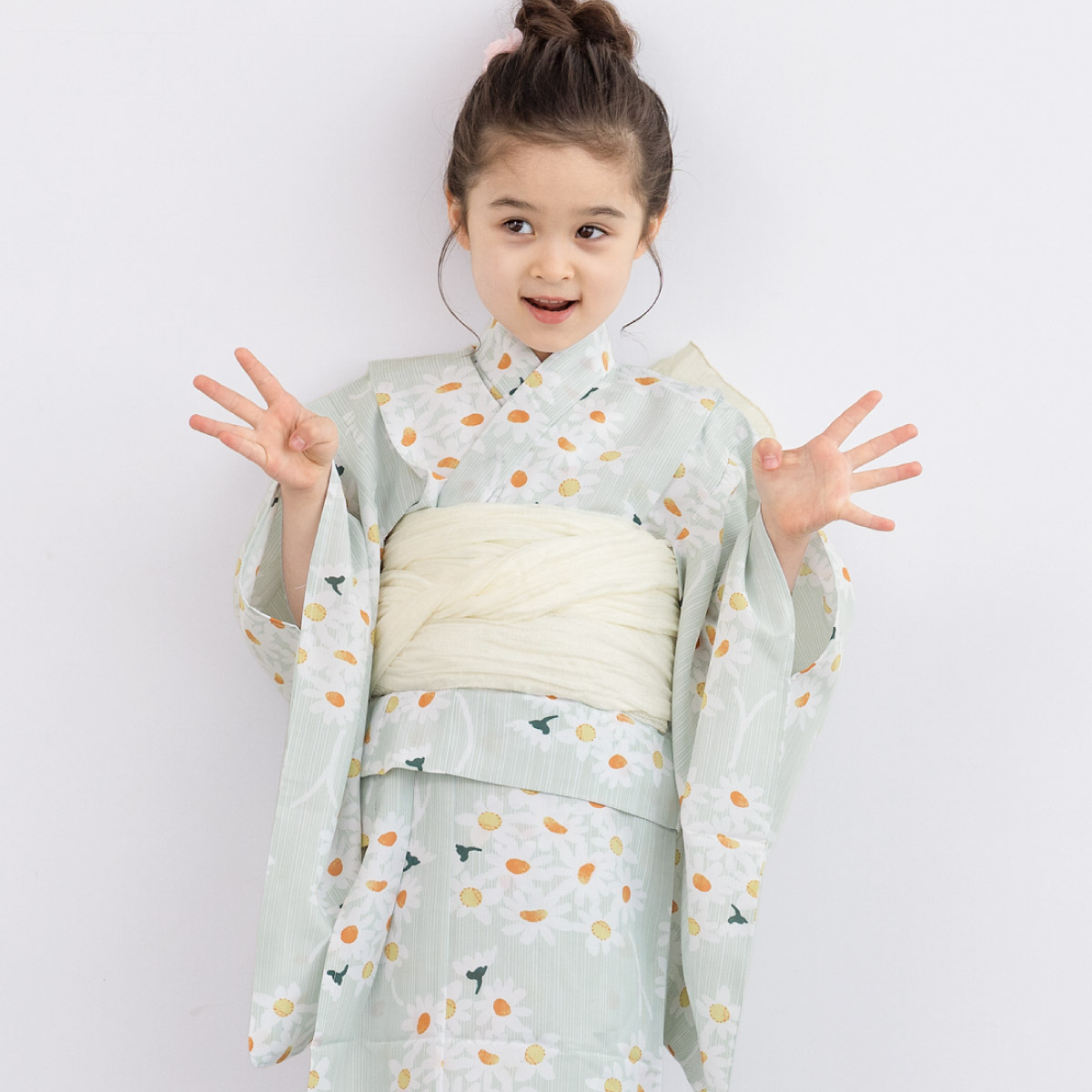 SOUBIEN（創美苑） 浴衣セット 女の子 子供浴衣 兵児帯 セット 浴衣 帯