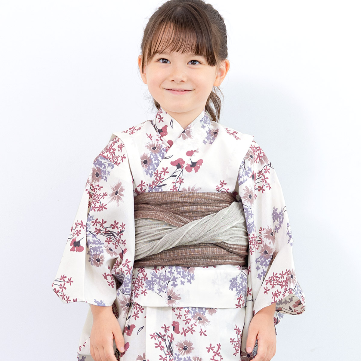 SOUBIEN（創美苑） 浴衣セット 女の子 子供 キッズ セット 浴衣 帯