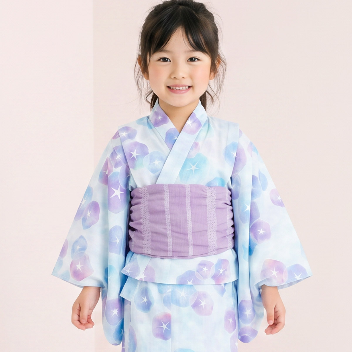SOUBIEN（創美苑） 浴衣セット 女の子 子供 キッズ セット 浴衣 帯