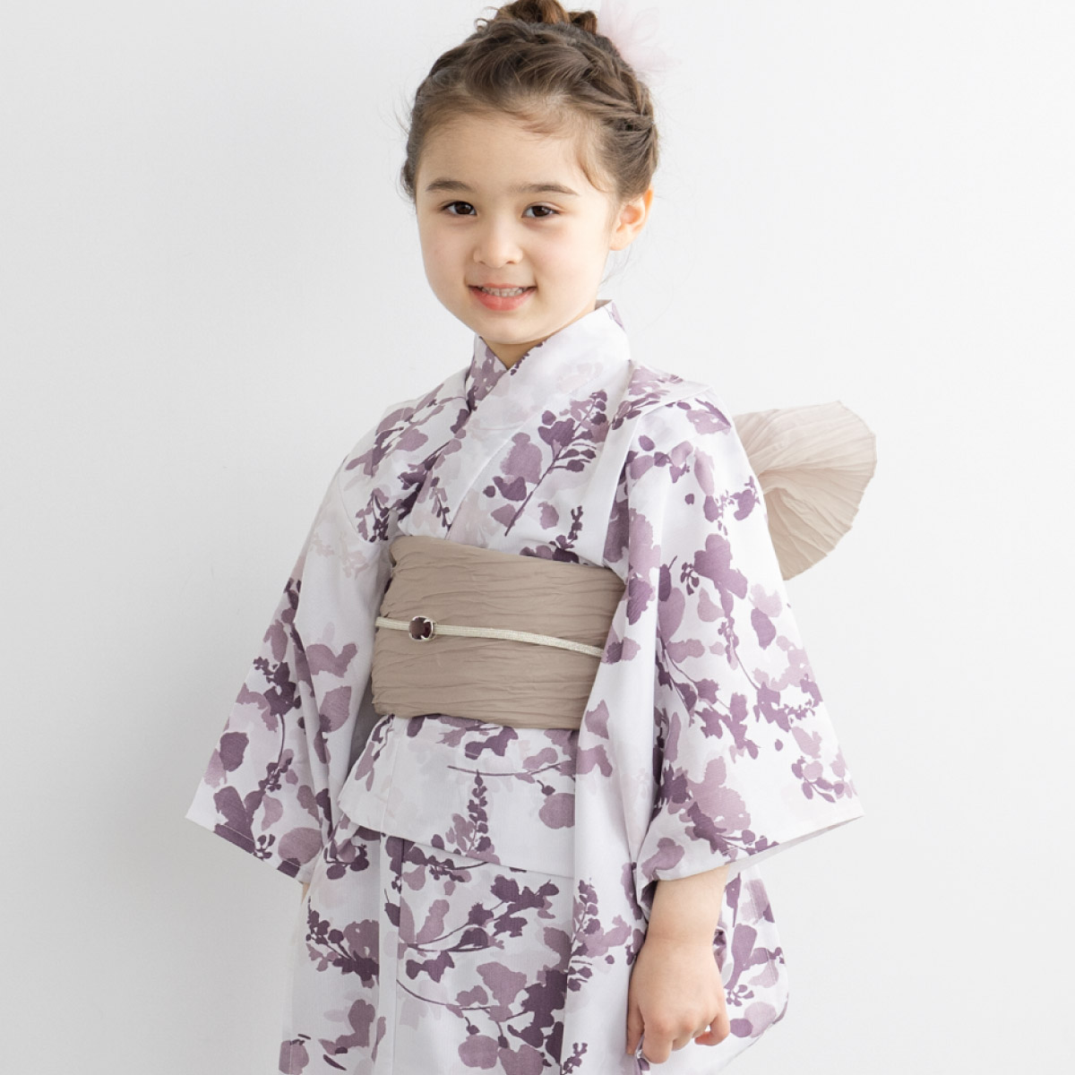 SOUBIEN（創美苑） 浴衣セット 女の子 子供 キッズ セット 浴衣 帯