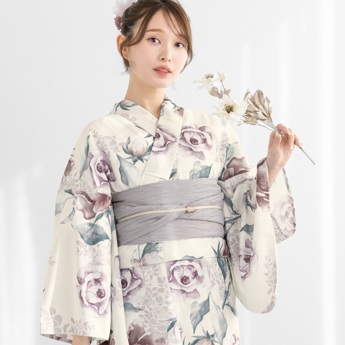 SOUBIEN（創美苑） 簡単着付け セパレート浴衣 レディース セット 3点