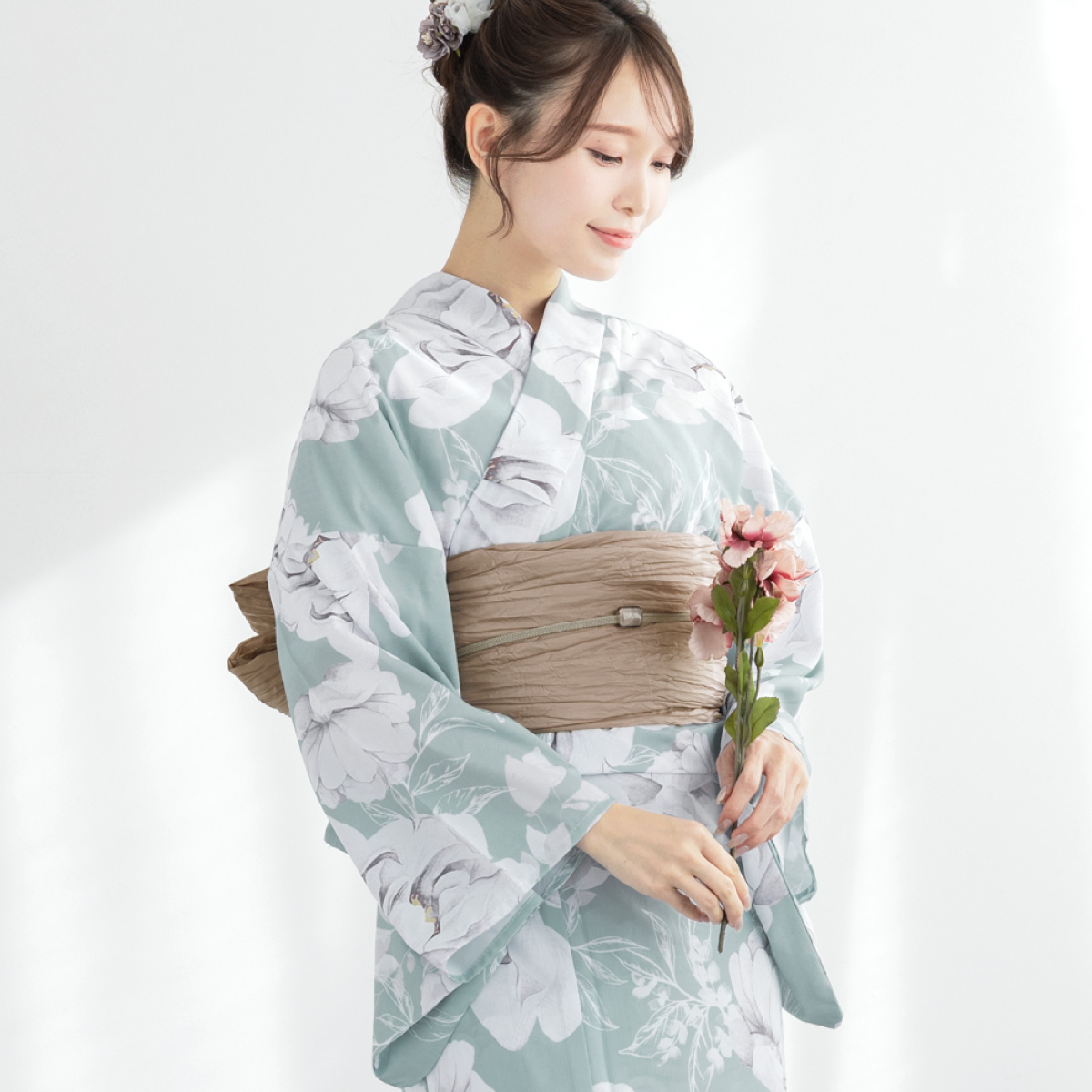 SOUBIEN（創美苑） 簡単着付け セパレート浴衣 レディース セット 3点