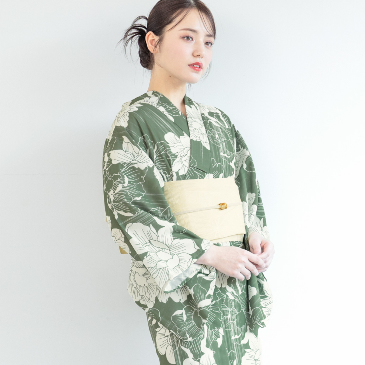 SOUBIEN（創美苑） 簡単着付け セパレート浴衣 レディース セット 3点