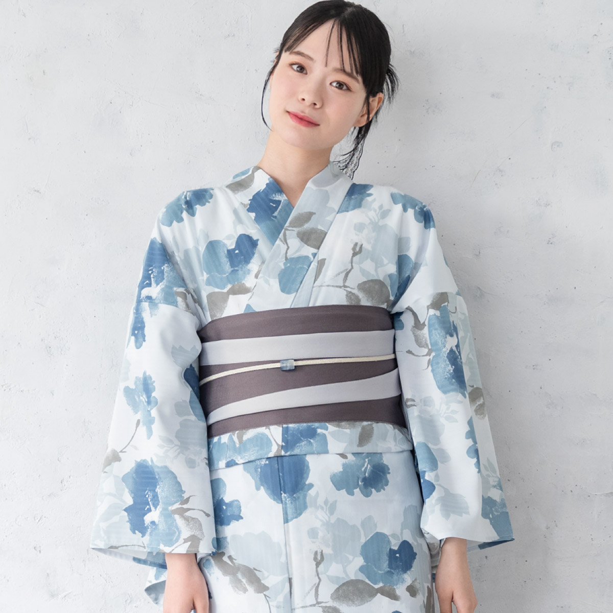 簡単着付け セパレート浴衣 レディース セット 浴衣 帯 伊達締め 浴衣セット 女性 二部式浴衣 花柄 着付け 簡単 フリー floro 女の子 創美苑の画像