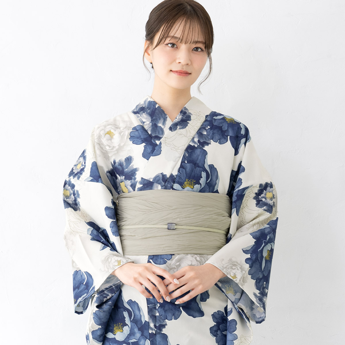 簡単着付け セパレート浴衣 レディース セット 浴衣 帯 伊達締め 浴衣セット 女性 二部式浴衣 花柄 着付け 簡単 フリー floro 女の子 創美苑の画像