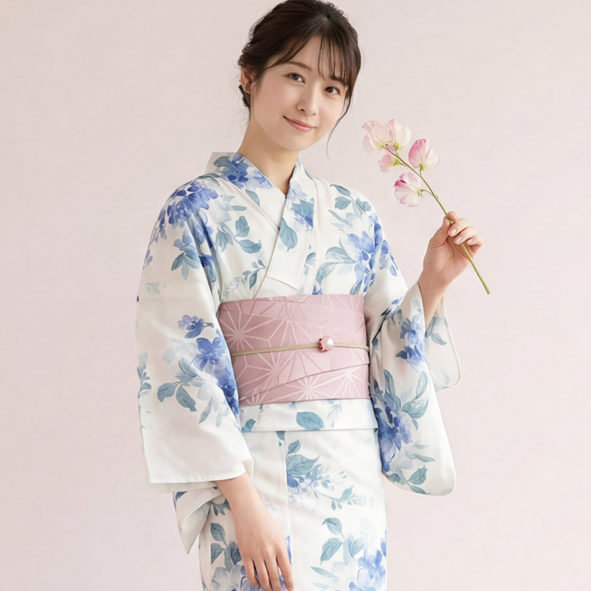 SOUBIEN（創美苑） 簡単着付け セパレート浴衣 セット レディース 半幅