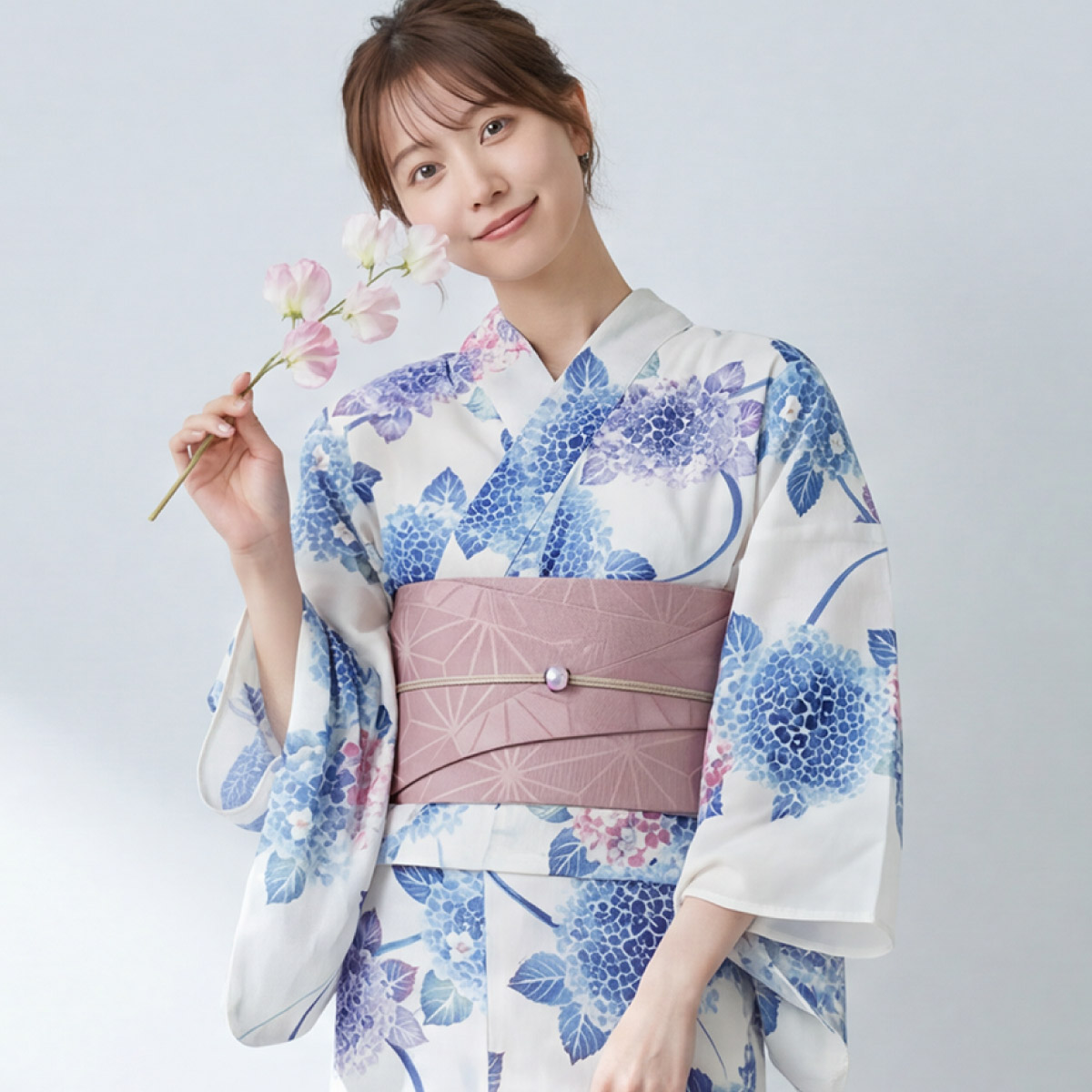 SOUBIEN（創美苑） 簡単着付け セパレート浴衣 セット レディース 半幅
