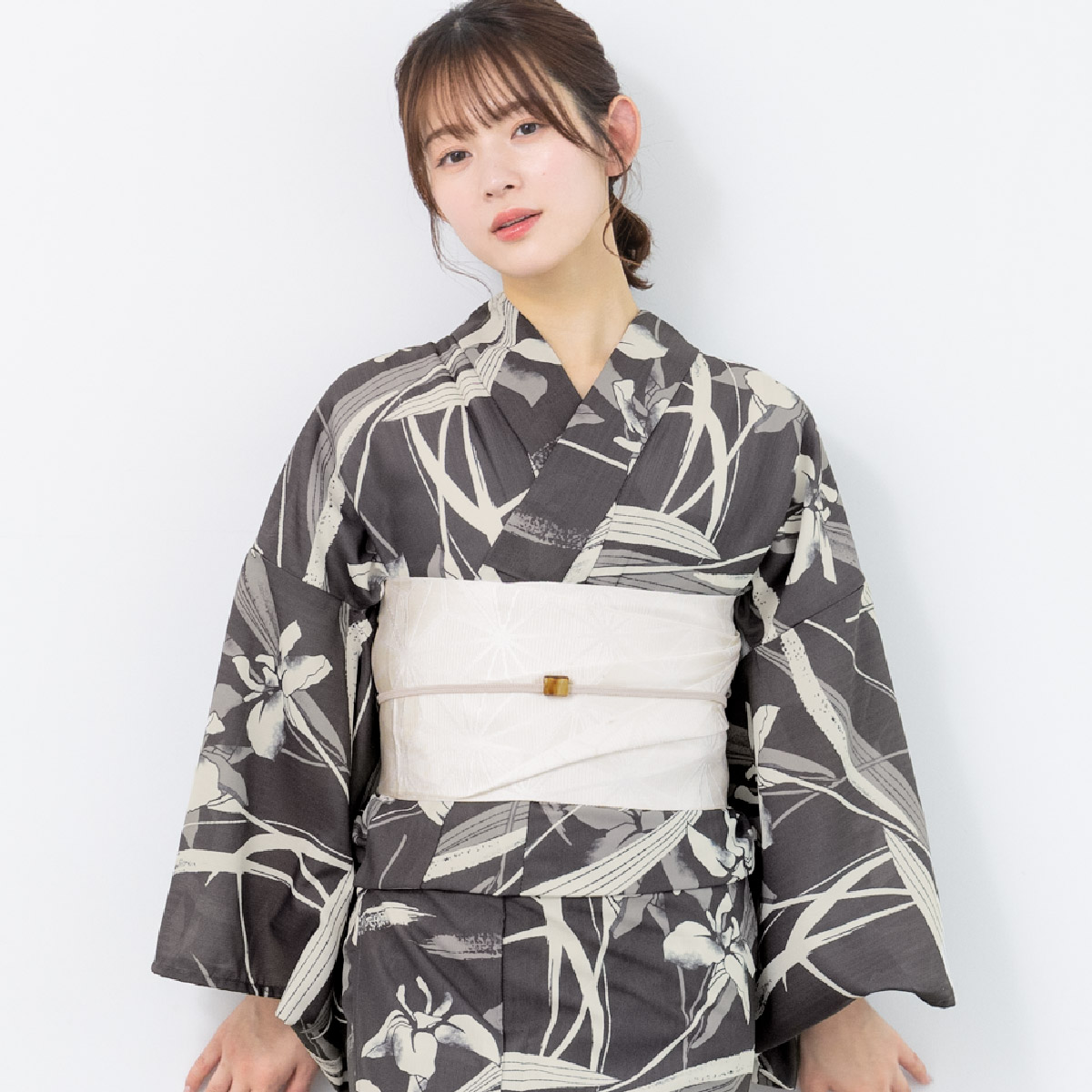 簡単着付け セパレート浴衣 レディース セット 浴衣 帯 伊達締め 浴衣セット 女性 二部式浴衣 花柄 着付け 簡単 フリー floro 女の子 創美苑の画像