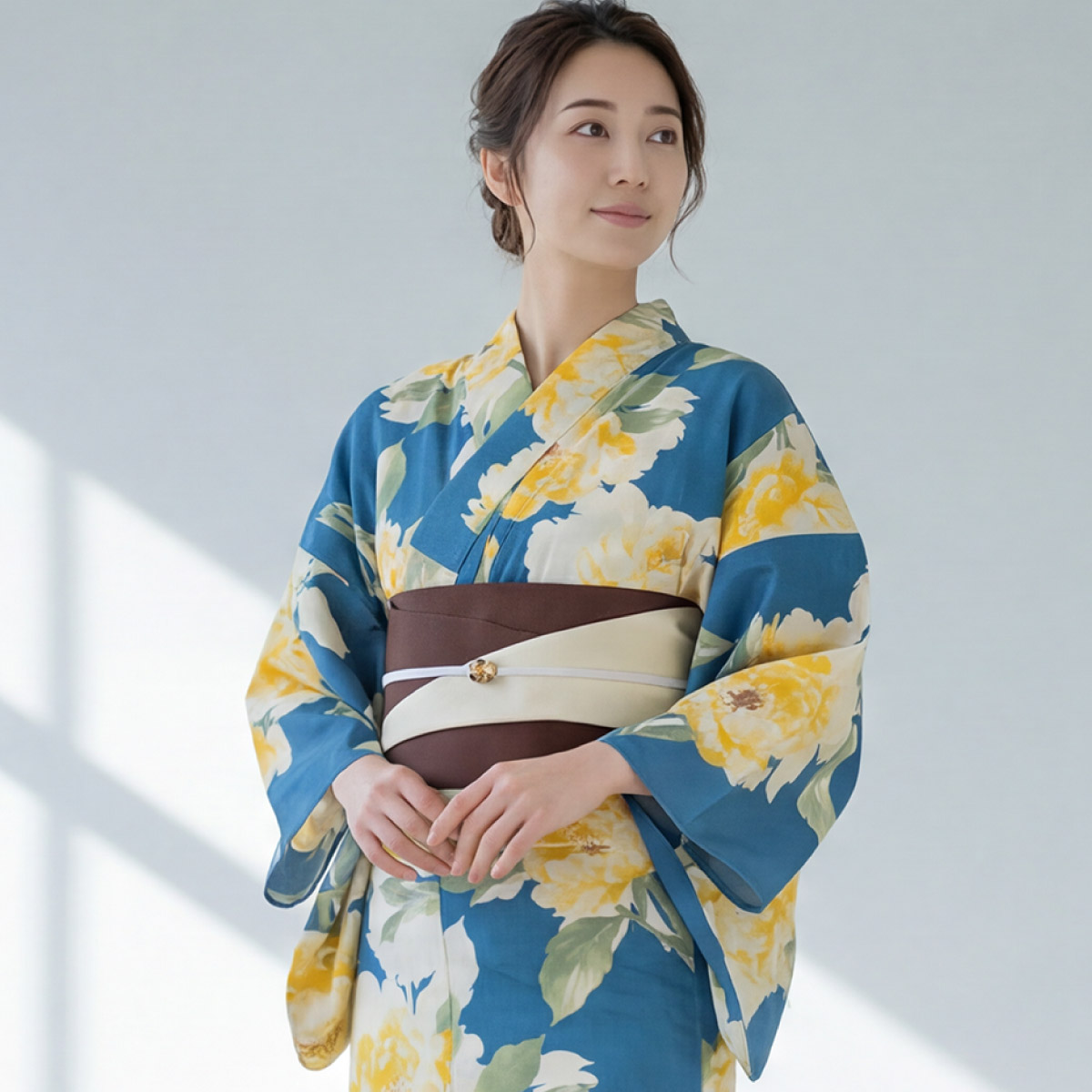 SOUBIEN（創美苑） 簡単着付け セパレート浴衣 セット レディース 半幅