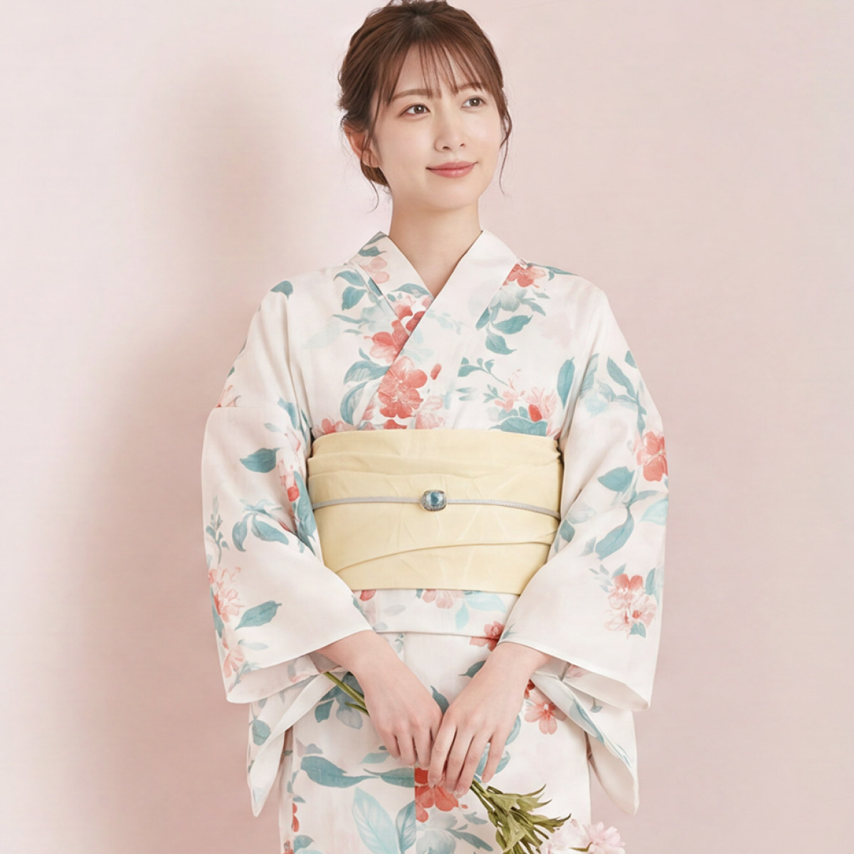 SOUBIEN（創美苑） 簡単着付け セパレート浴衣 セット レディース 半幅