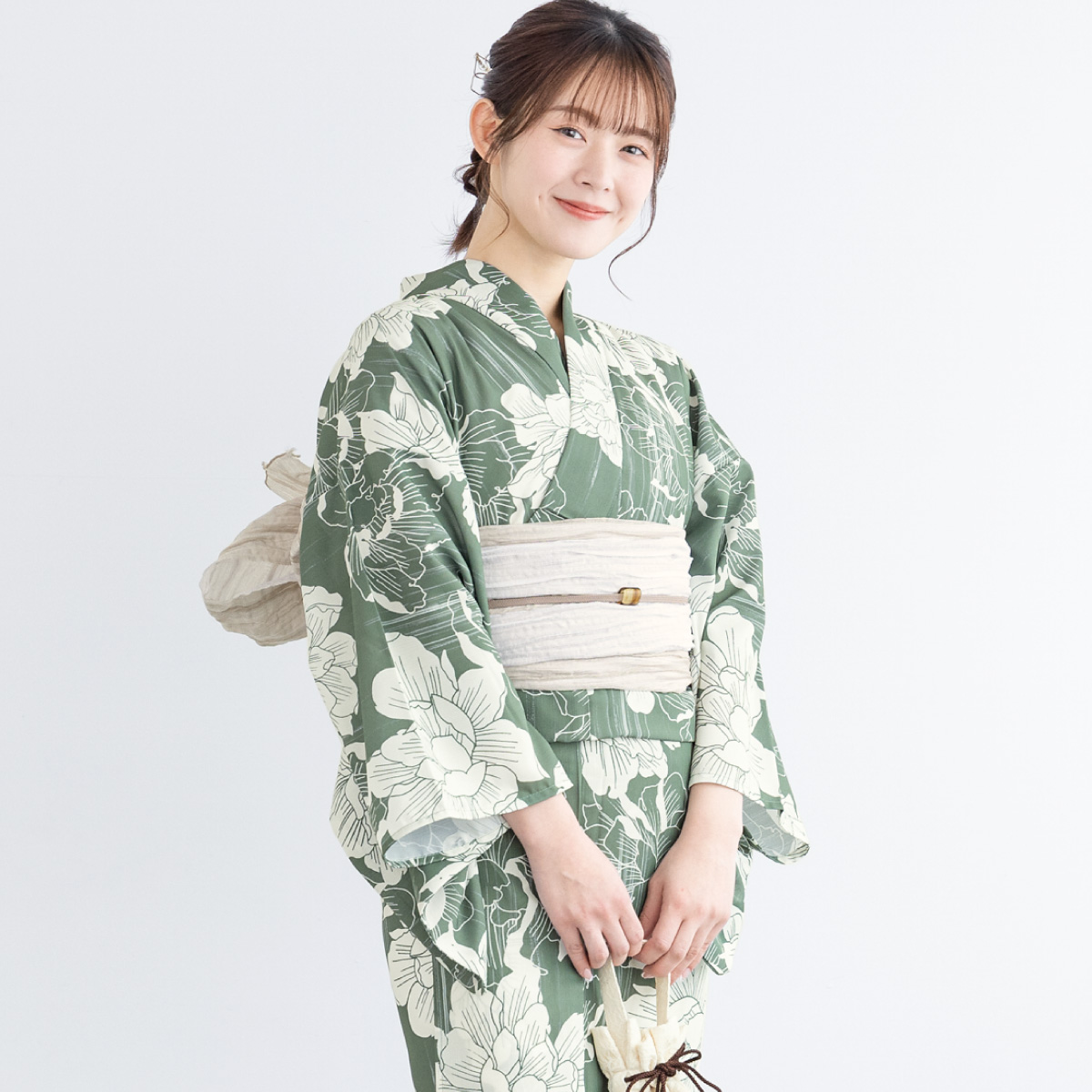 SOUBIEN（創美苑） 簡単着付け セパレート浴衣 レディース セット 3点