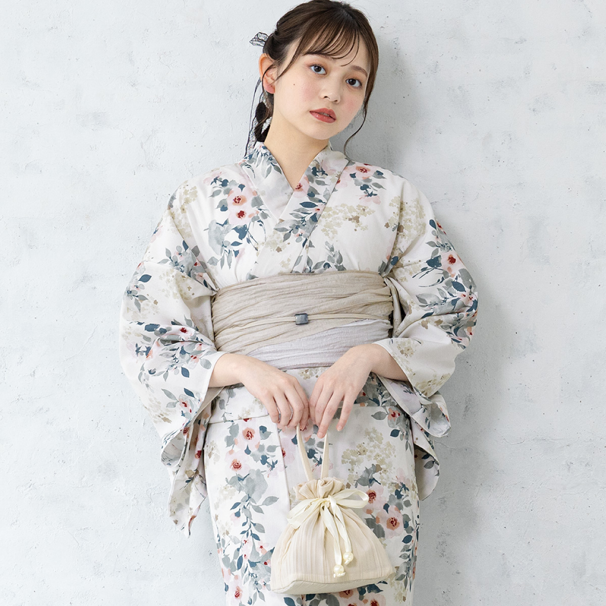 SOUBIEN（創美苑） 簡単着付け セパレート浴衣 レディース セット 3点