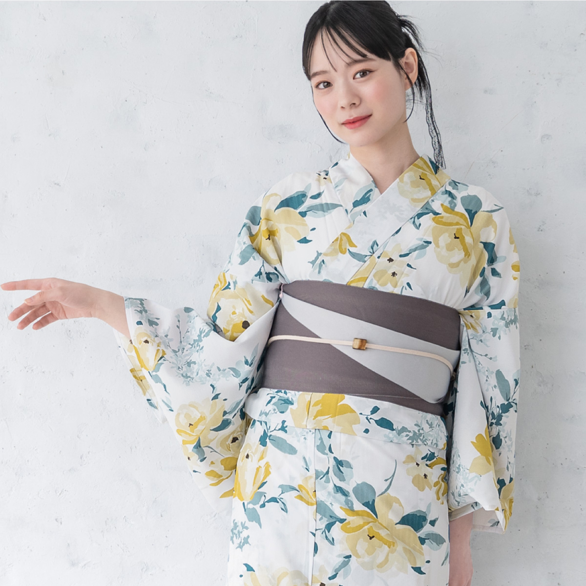 SOUBIEN（創美苑） 簡単着付け セパレート浴衣 レディース セット 3点