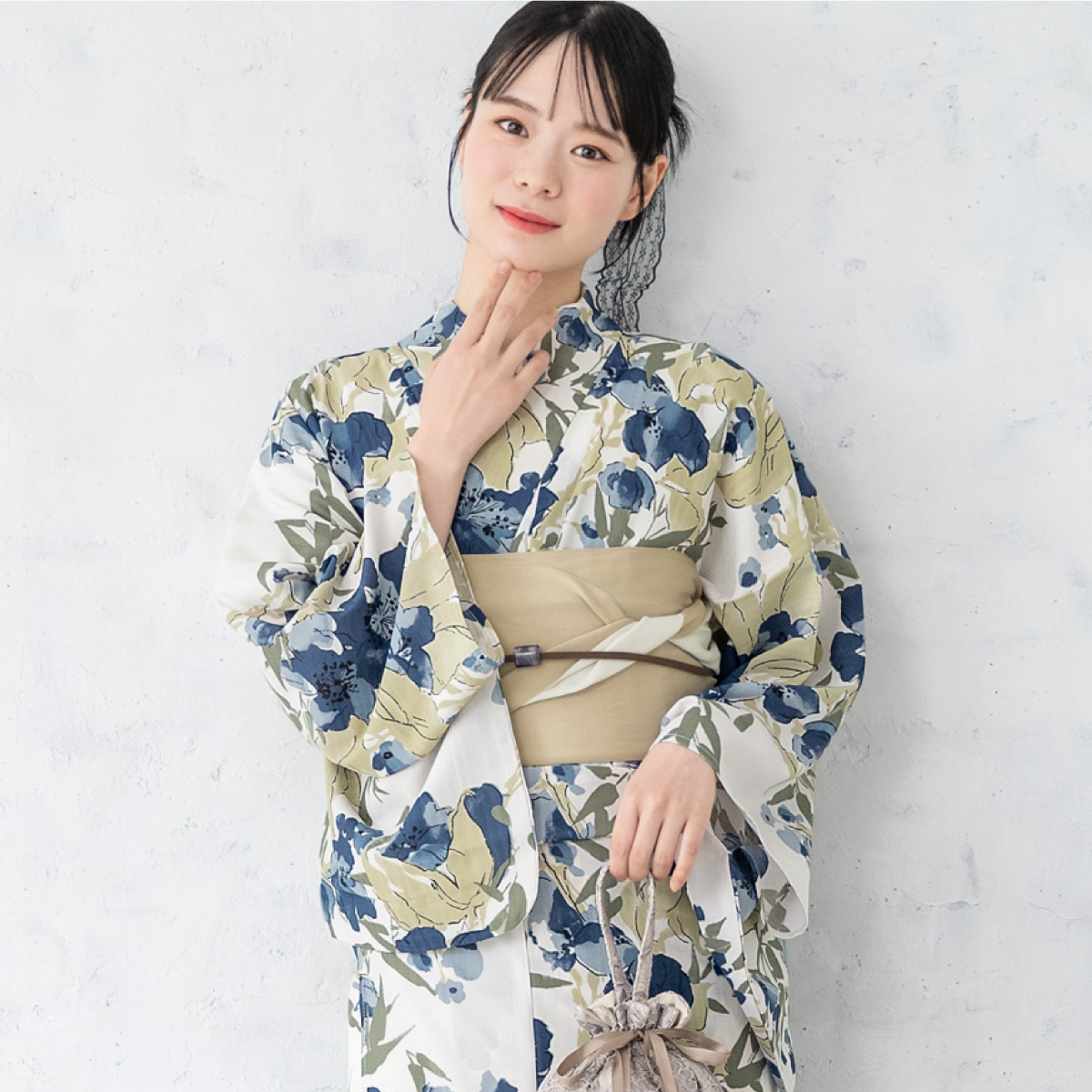 SOUBIEN（創美苑） 簡単着付け セパレート浴衣 レディース セット 3点