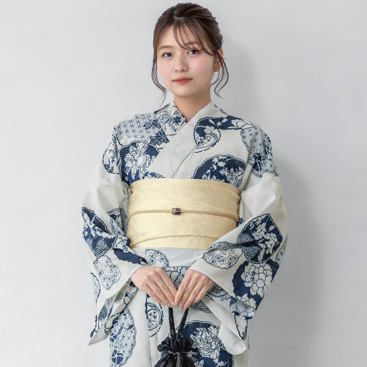 セパレート浴衣3点セット（上衣下衣・おはしょり布＋帯＋伊達締)【SOUBIEN】 SOUBIEN（創美苑） 簡単着付け セパレート浴衣 レディース セット 3点