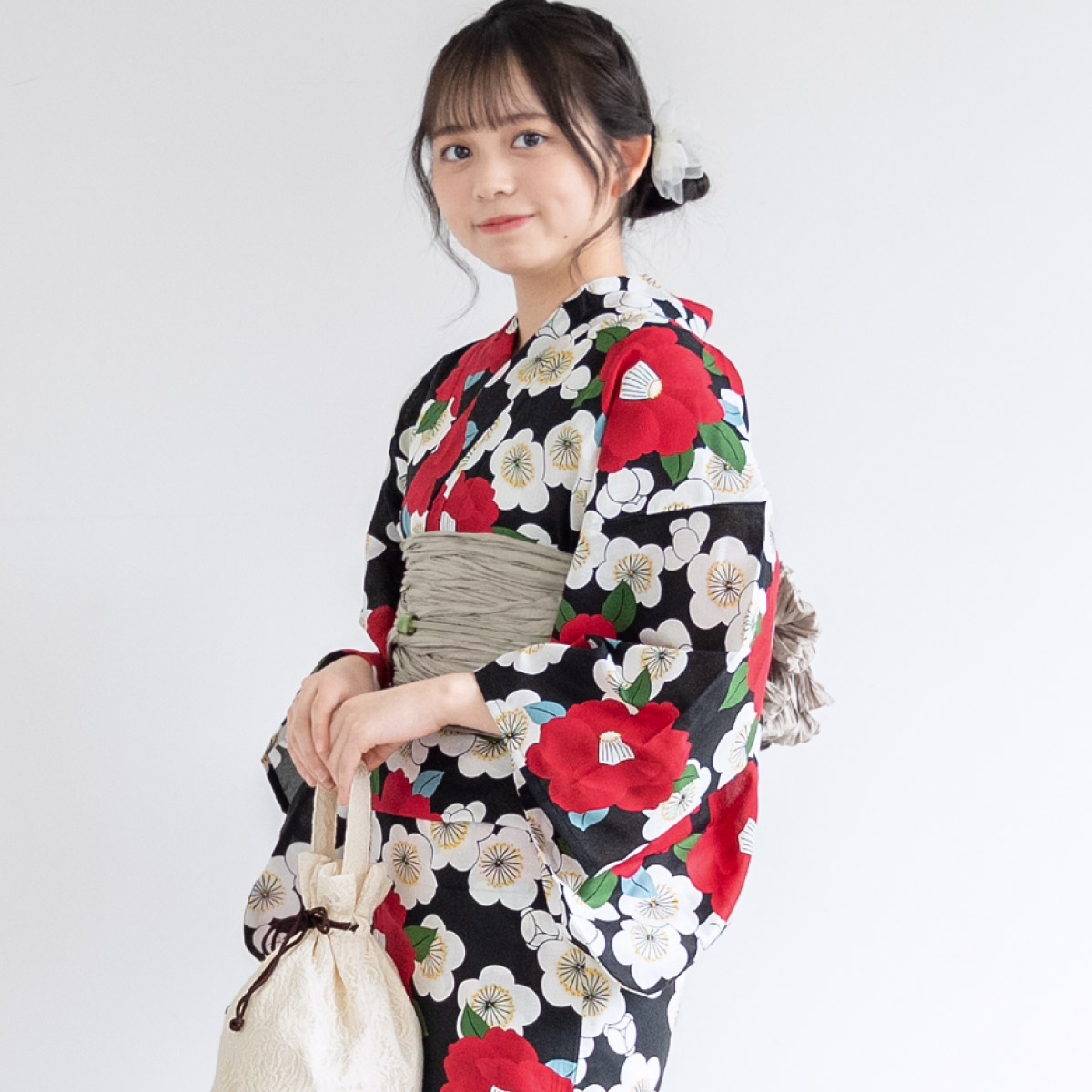 «新品未開封»花柄浴衣・帯セット SOUBIEN（創美苑） 浴衣セット レディース 浴衣 帯 セット 大人 2点