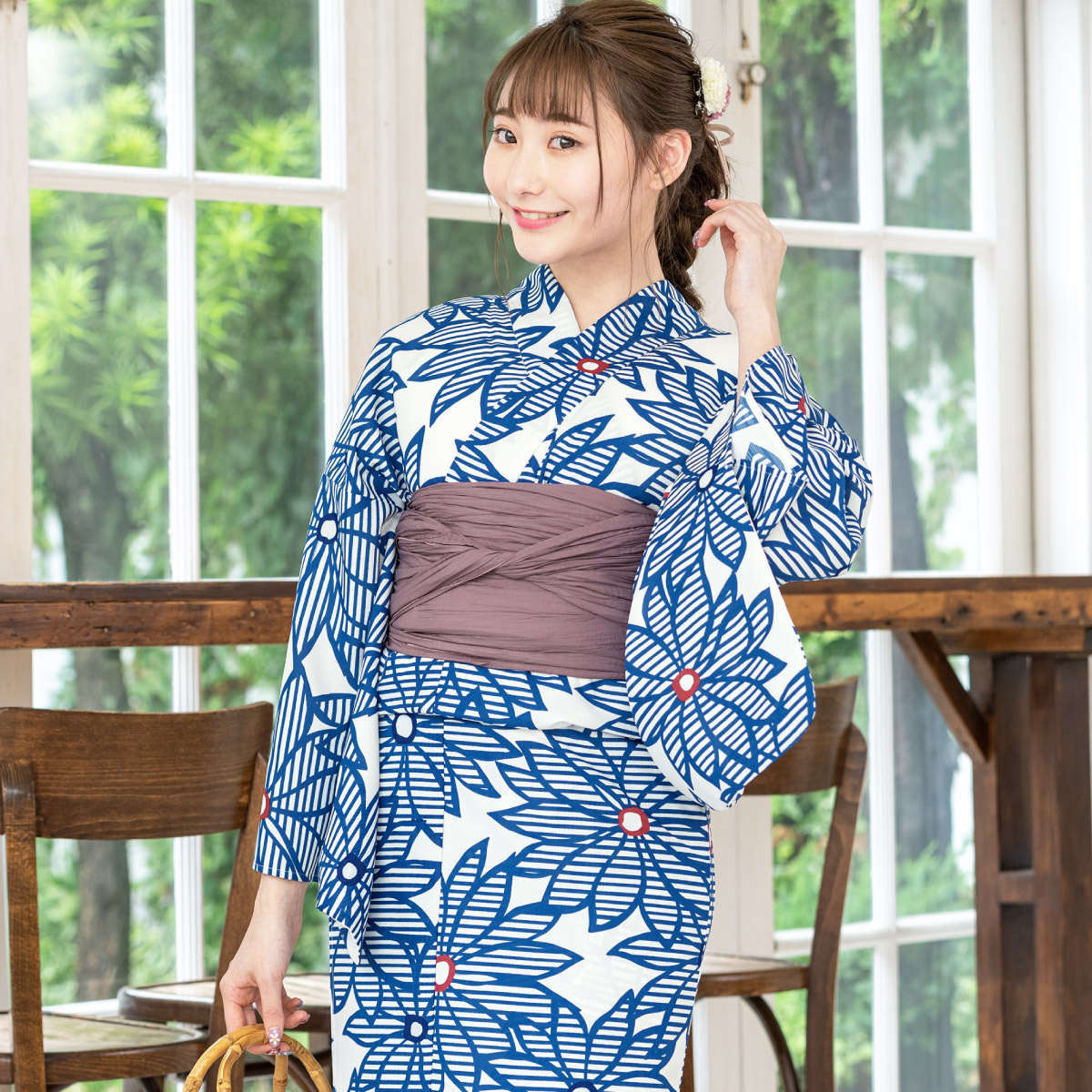 SOUBIEN（創美苑） 浴衣セット レディース 浴衣 帯 セット 大人 2点