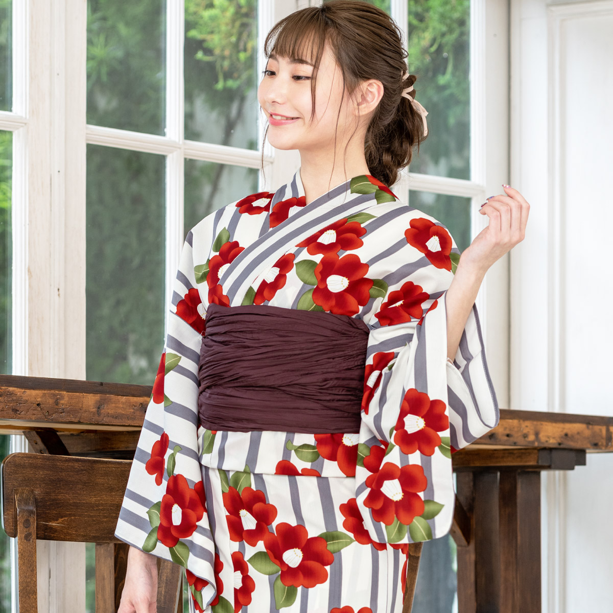 SOUBIEN（創美苑） 浴衣セット レディース 浴衣 帯 セット 大人 2点