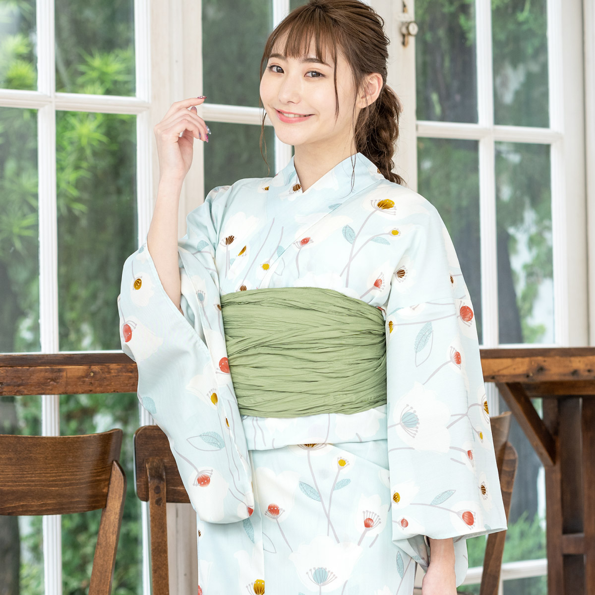 SOUBIEN（創美苑） 浴衣セット レディース 浴衣 帯 セット 大人 2点