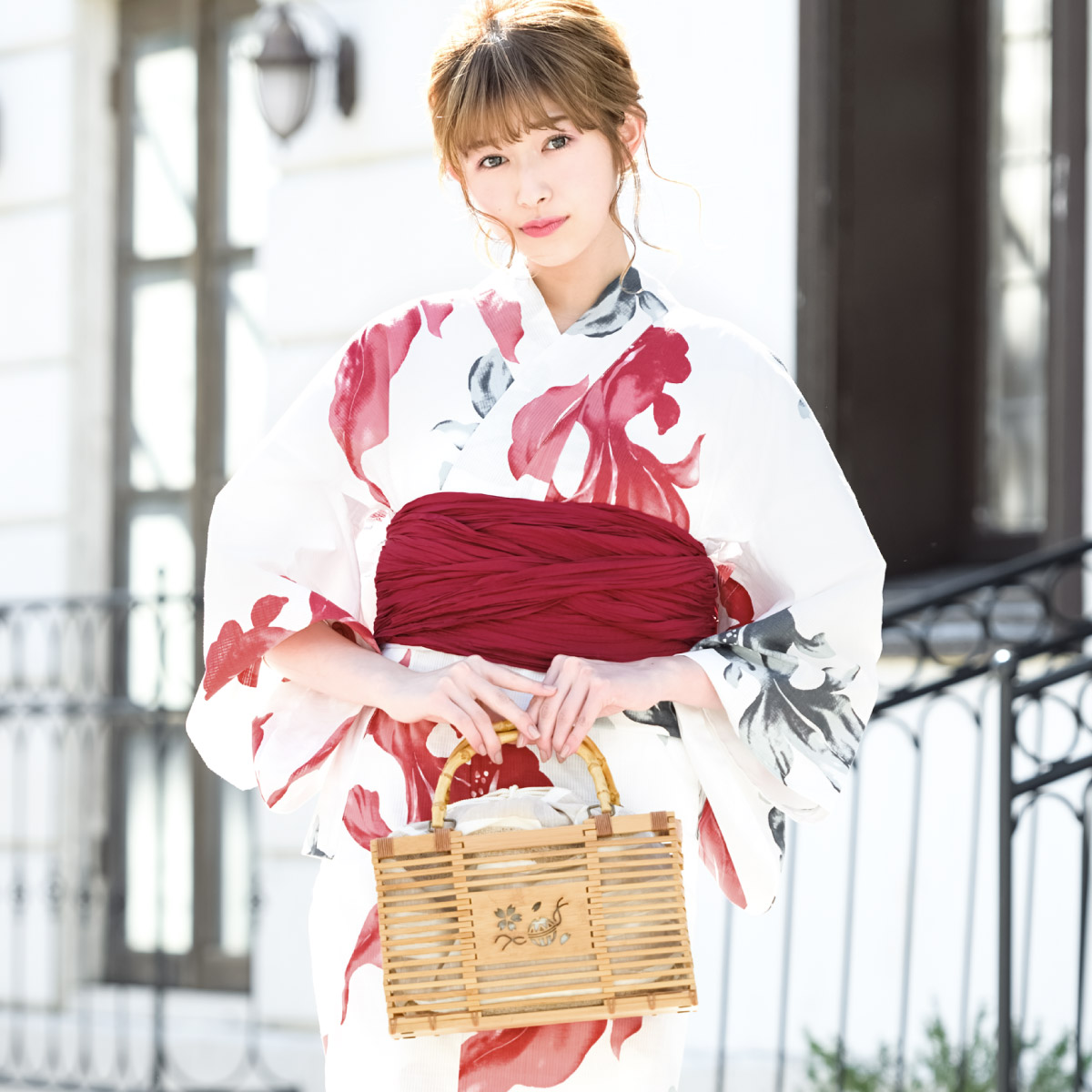 SOUBIEN（創美苑） 浴衣セット レディース 浴衣 帯 セット 大人 2点