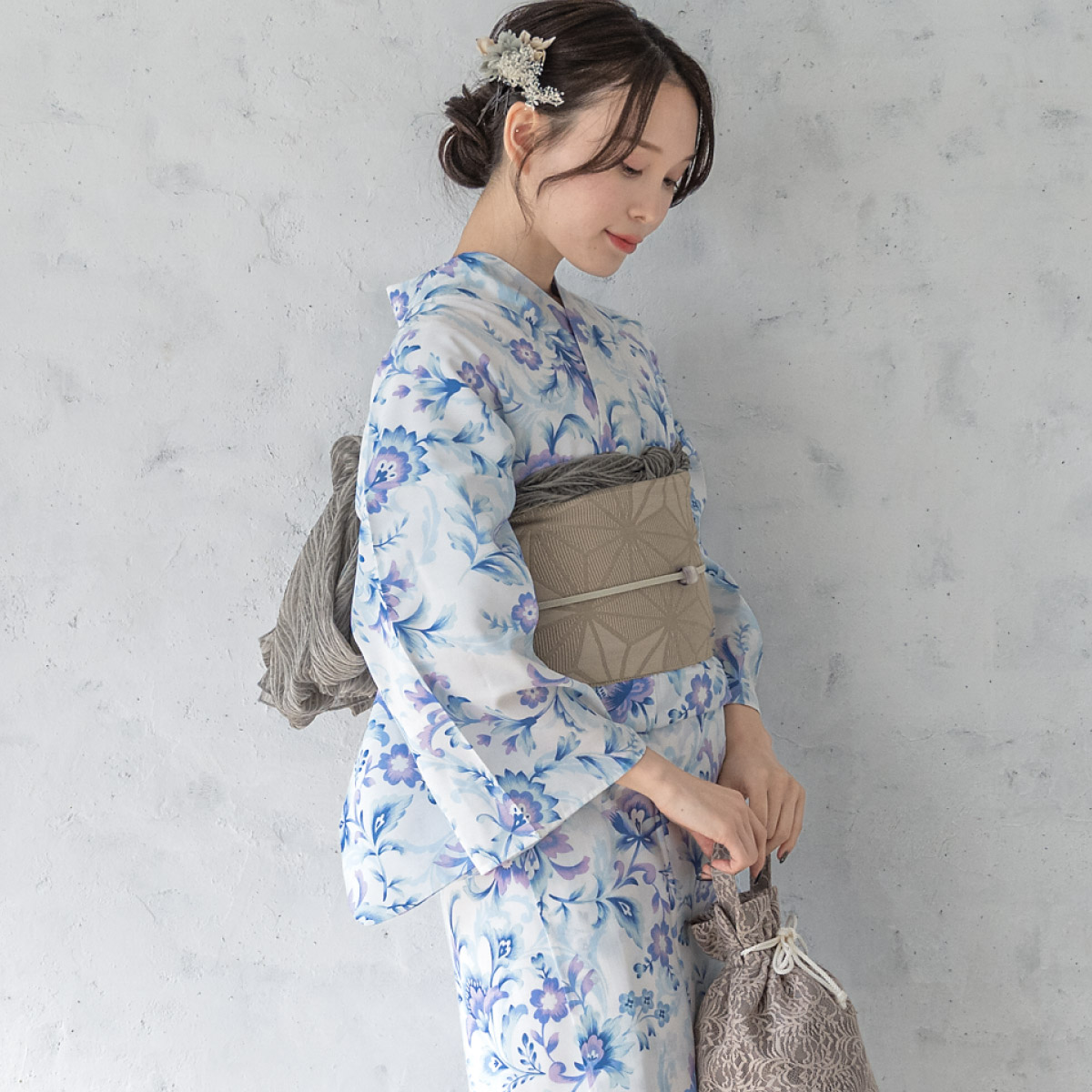 SOUBIEN（創美苑） 浴衣セット レディース 浴衣 帯 セット 大人 2点