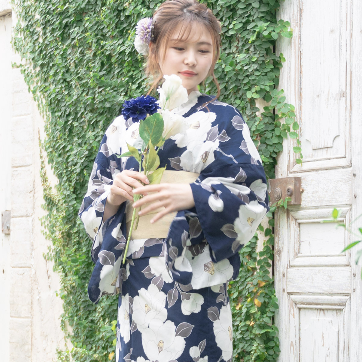 SOUBIEN（創美苑） 浴衣セット レディース 浴衣 帯 セット 大人 2点
