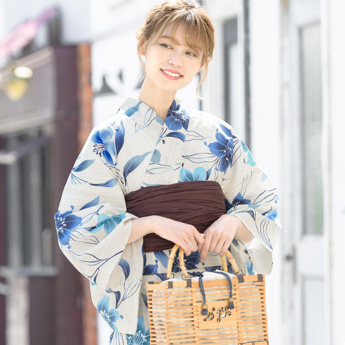 SOUBIEN（創美苑） 浴衣セット レディース 浴衣 帯 セット 大人 2点