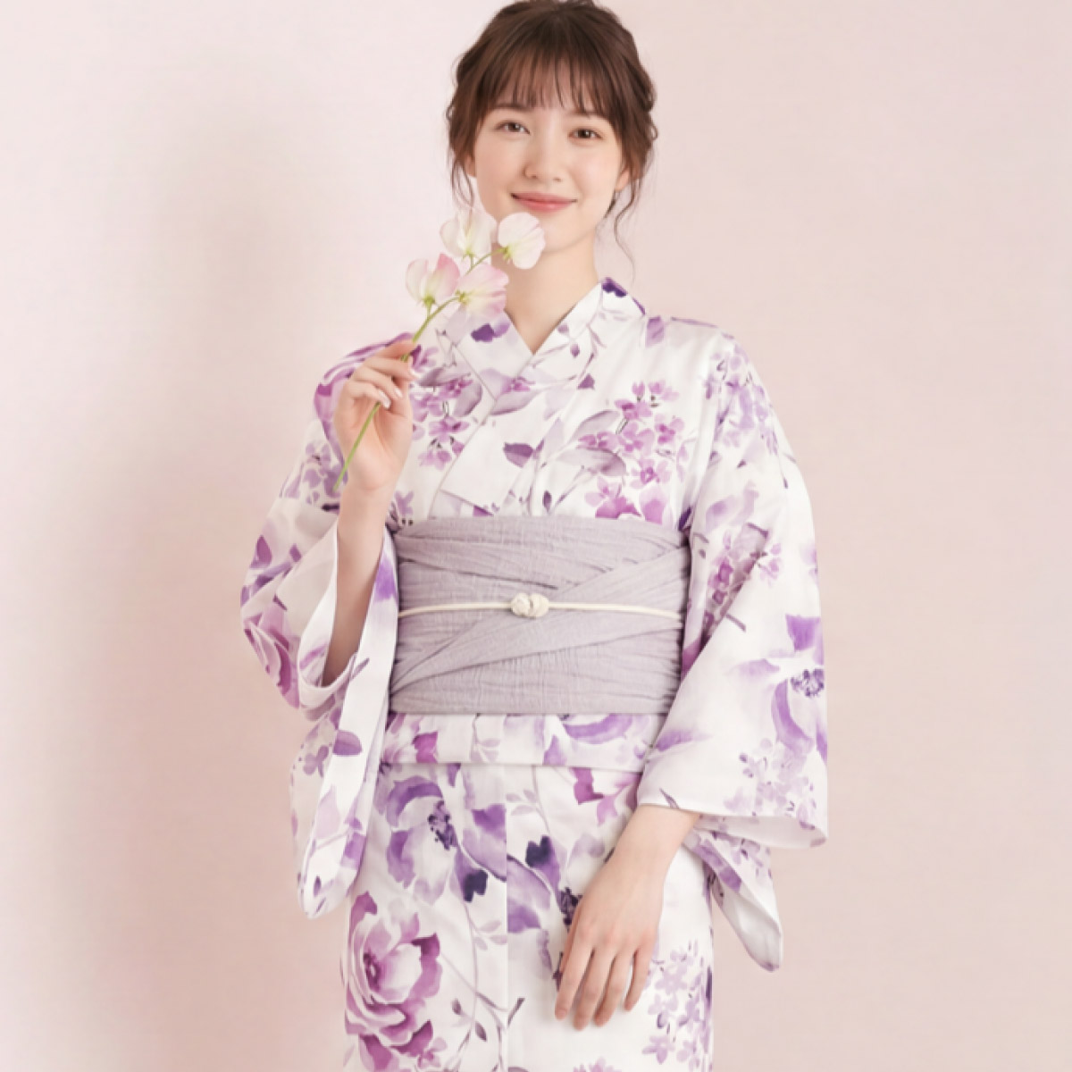 SOUBIEN（創美苑） 浴衣セット レディース 浴衣 帯 セット 大人 2点
