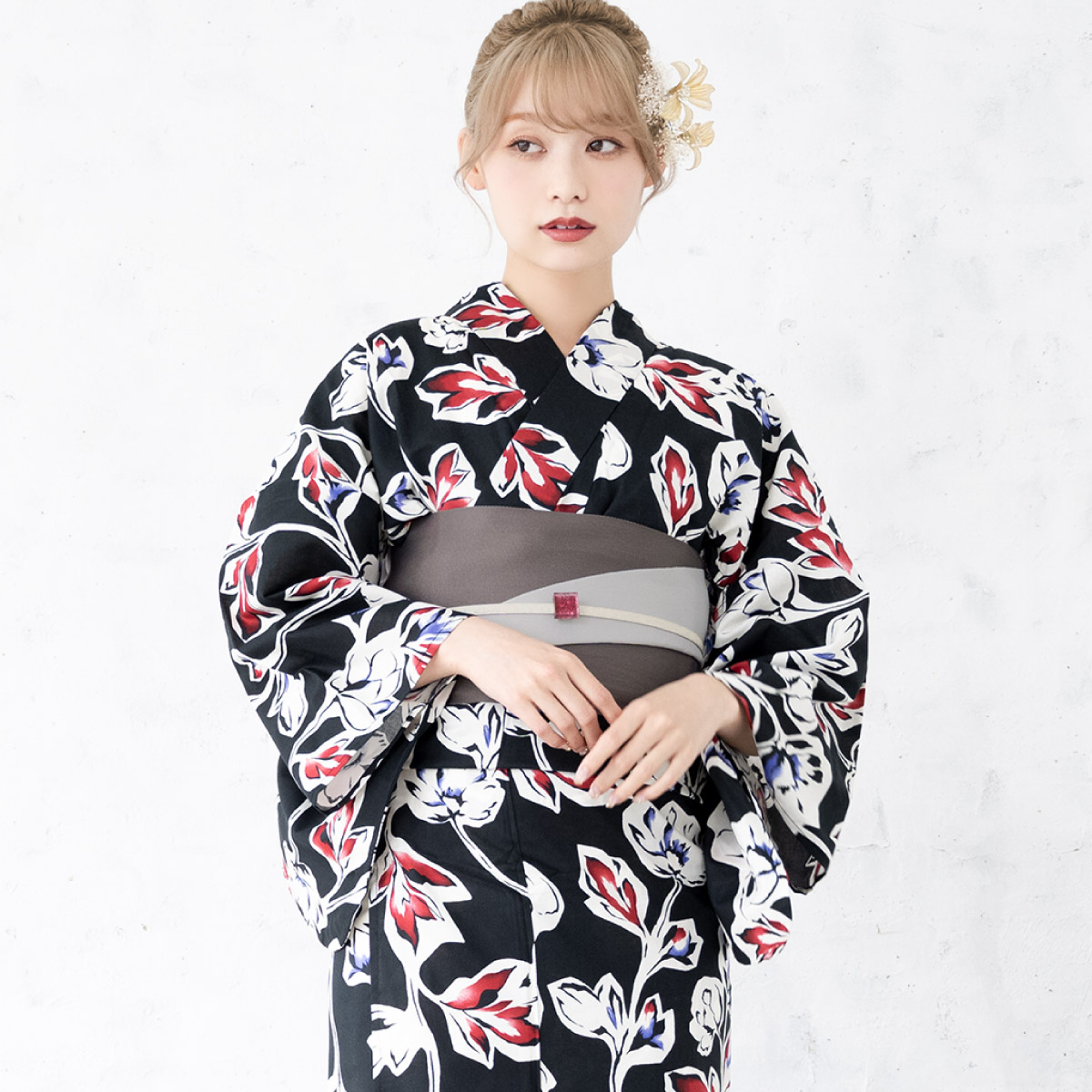 SOUBIEN（創美苑） 浴衣セット レディース 浴衣 帯 セット 大人 2点