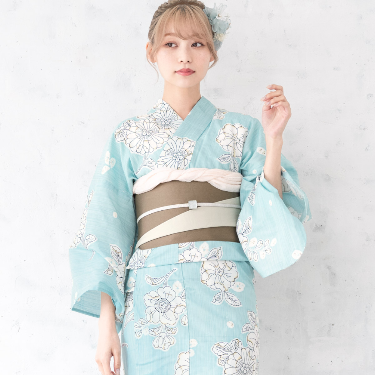 SOUBIEN 浴衣 帯セット　花柄 SOUBIEN（創美苑） 浴衣セット レディース 浴衣 帯 セット 大人 2点