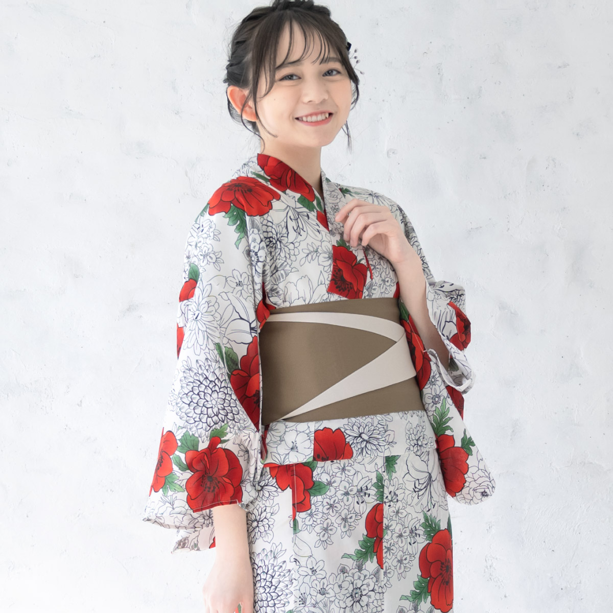 SOUBIEN（創美苑） 浴衣 セット レディース 大人 兵児帯 夏 2点セット