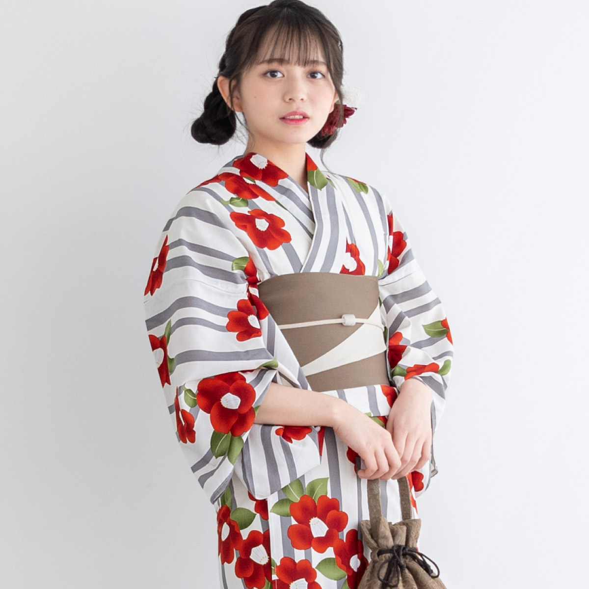 SOUBIEN（創美苑） 浴衣 セット レディース 大人 兵児帯 夏 2点セット