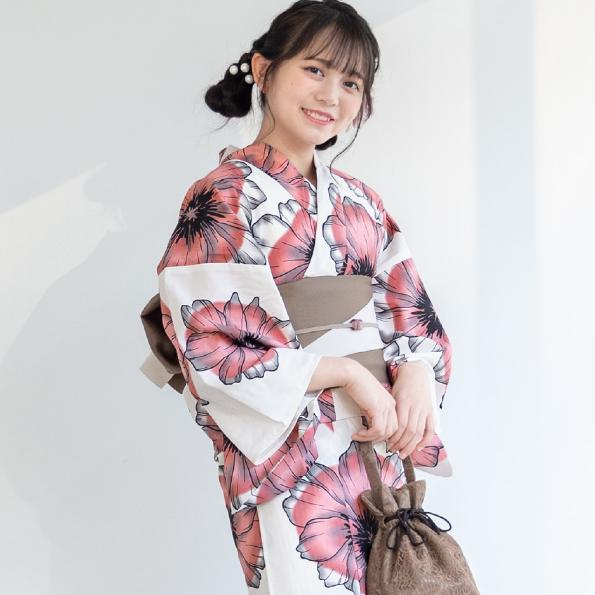 SOUBIEN（創美苑） 浴衣 セット レディース 大人 兵児帯 夏 2点セット