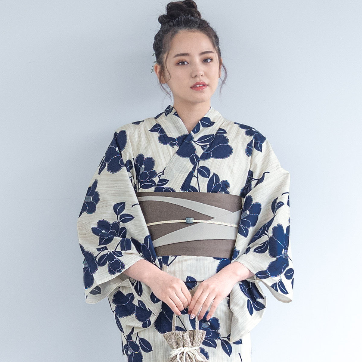 SOUBIEN（創美苑） 浴衣 セット レディース 大人 兵児帯 夏 2点セット