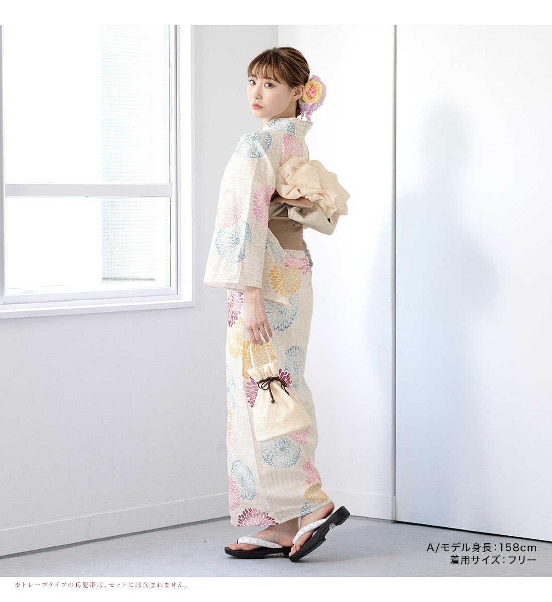 画像と同じ半幅帯+お任せ帯締めつき◆最高級【綿麻浴衣】金魚の品ある涼しゆかた◆ Rew-You 浴衣 高級浴衣 2点セット キャバ浴衣 白 レディース浴衣