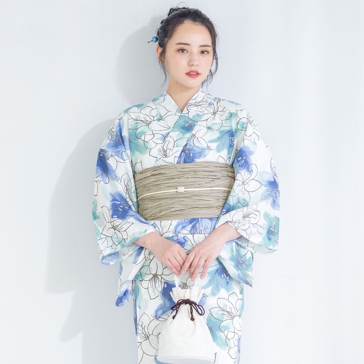 SOUBIEN（創美苑） 浴衣セット レディース 浴衣 帯 セット 大人 2点