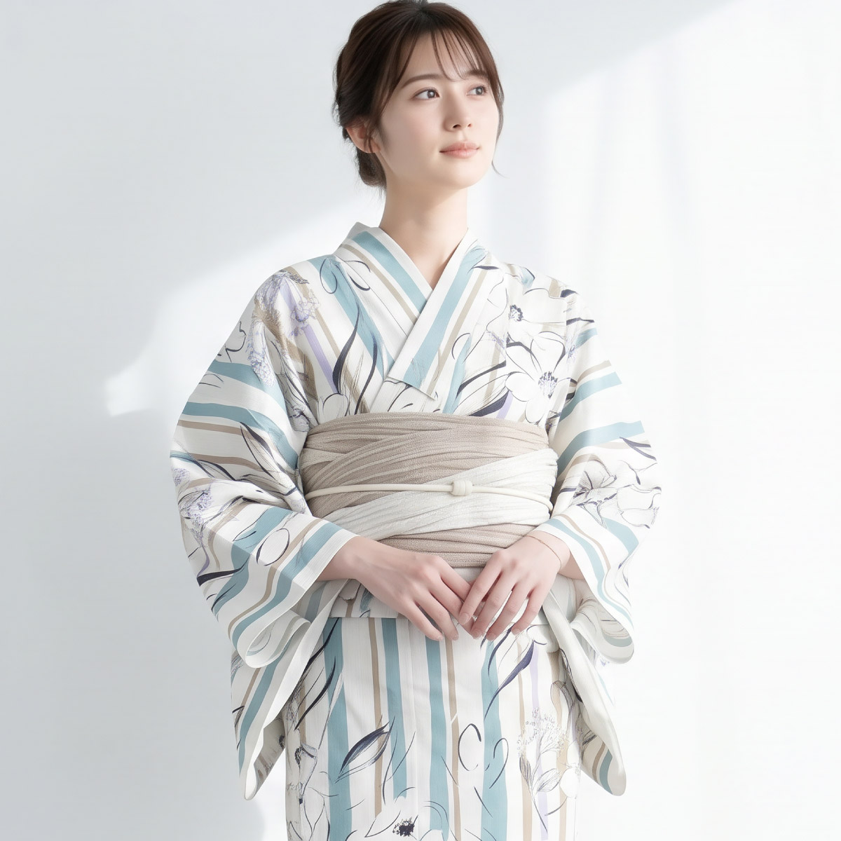 SOUBIEN（創美苑） 浴衣セット レディース 浴衣 帯 セット 大人 2点