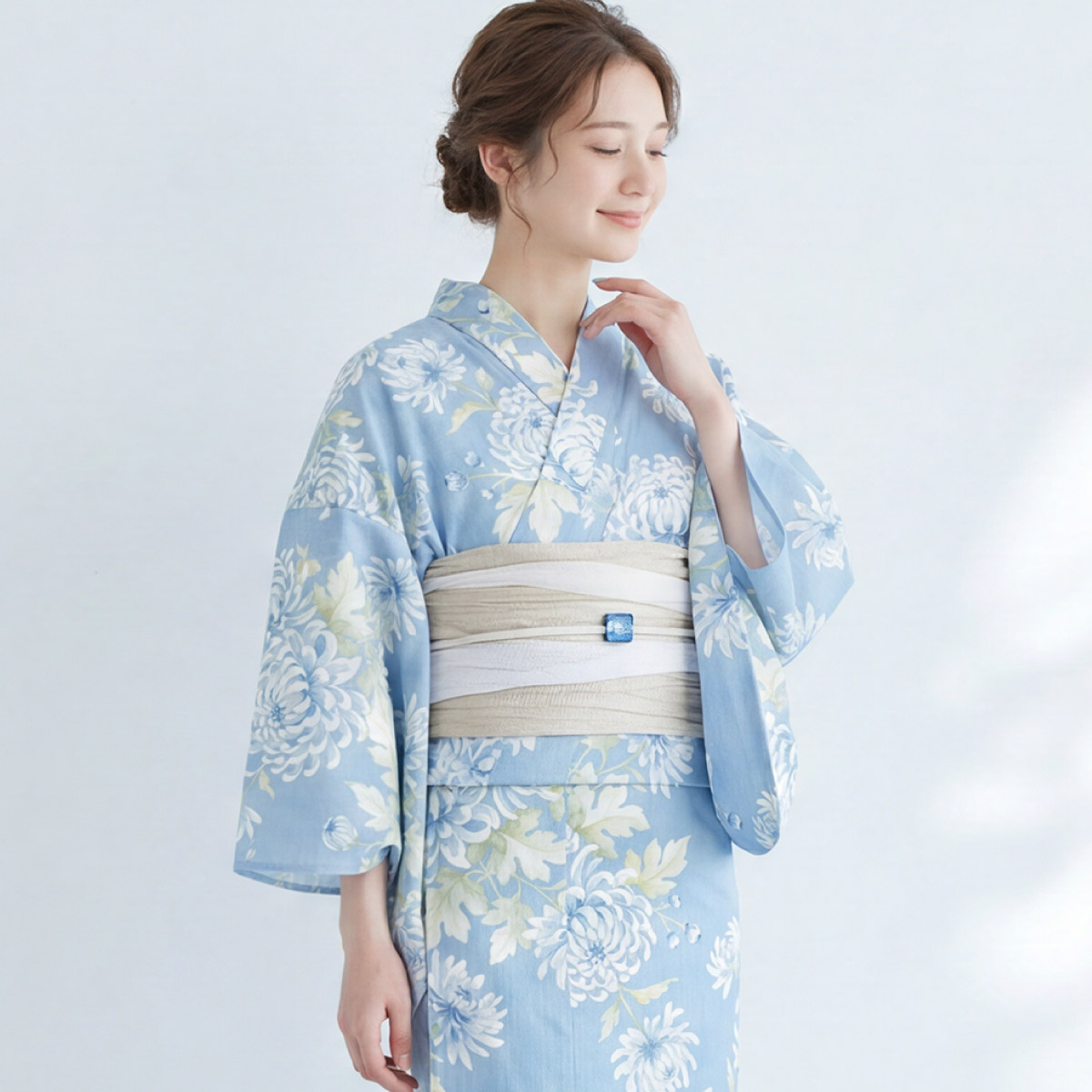SOUBIEN（創美苑） 浴衣 レディース セット 2点セット 女性浴衣 帯