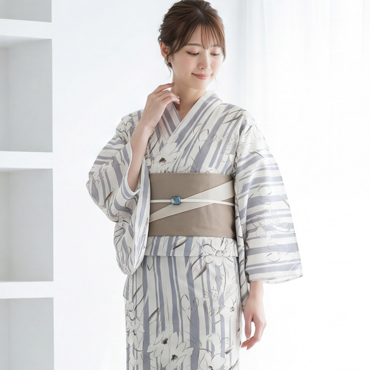 SOUBIEN（創美苑） 浴衣セット レディース 浴衣 帯 セット 大人 2点