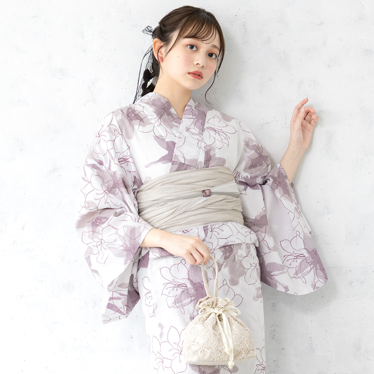 SOUBIEN（創美苑） 浴衣セット レディース 浴衣 帯 セット 大人 2点