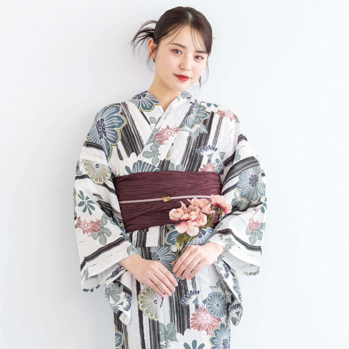 SOUBIEN（創美苑） 浴衣 レディース セット 2点セット 女性浴衣 帯