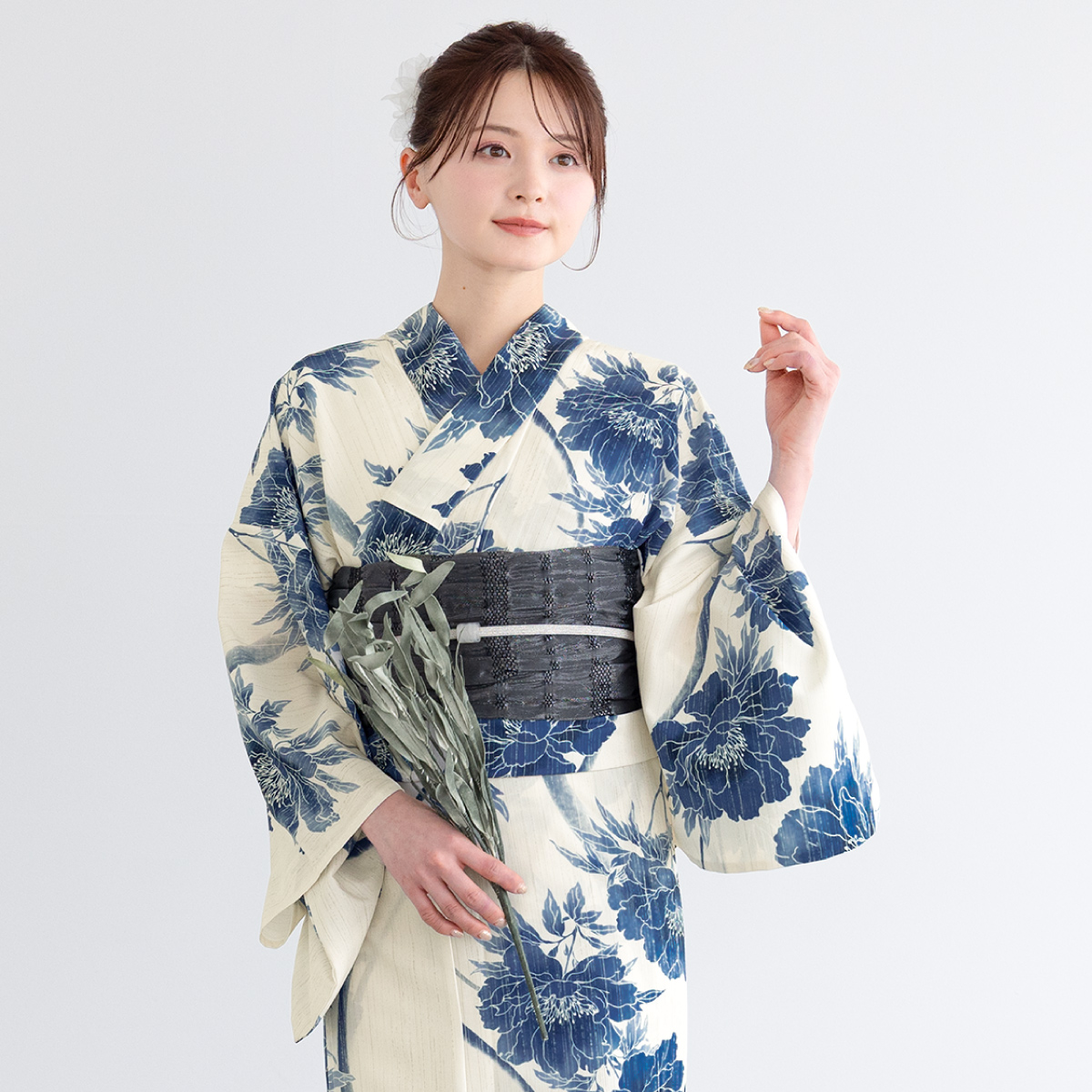 浴衣 レディース セット 2点セット 女性浴衣 帯 浴衣セット 女性 花柄 着付け 簡単 花火大会 夏祭り 上品 可愛い モダン S フリー floro 女の子 大人 | SOUBIEN | 08