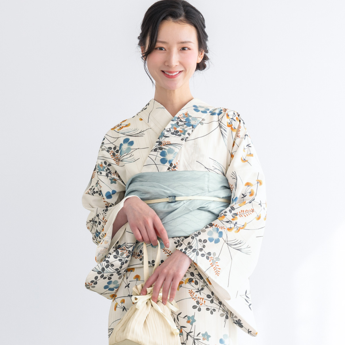SOUBIEN（創美苑） 簡単着付け セパレート浴衣 レディース セット 3点