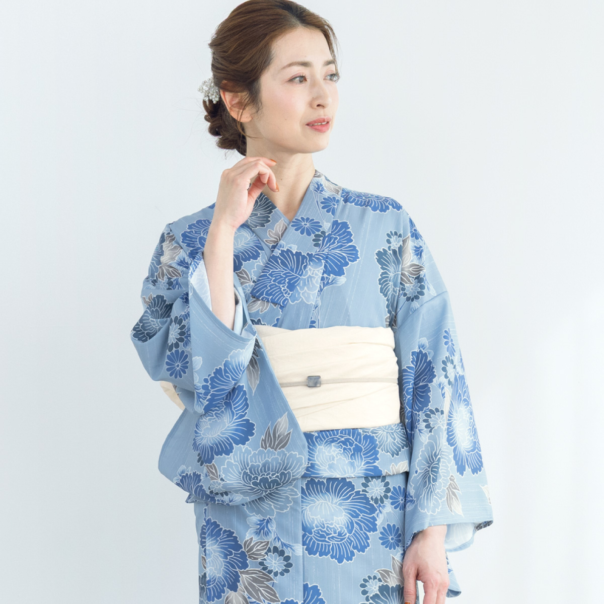 SOUBIEN（創美苑） 簡単着付け セパレート浴衣 レディース セット 3点