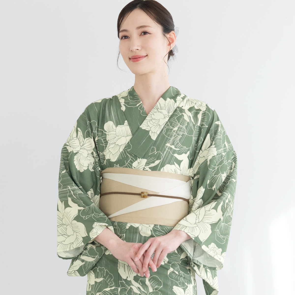 SOUBIEN（創美苑） 簡単着付け セパレート浴衣 レディース セット 3点