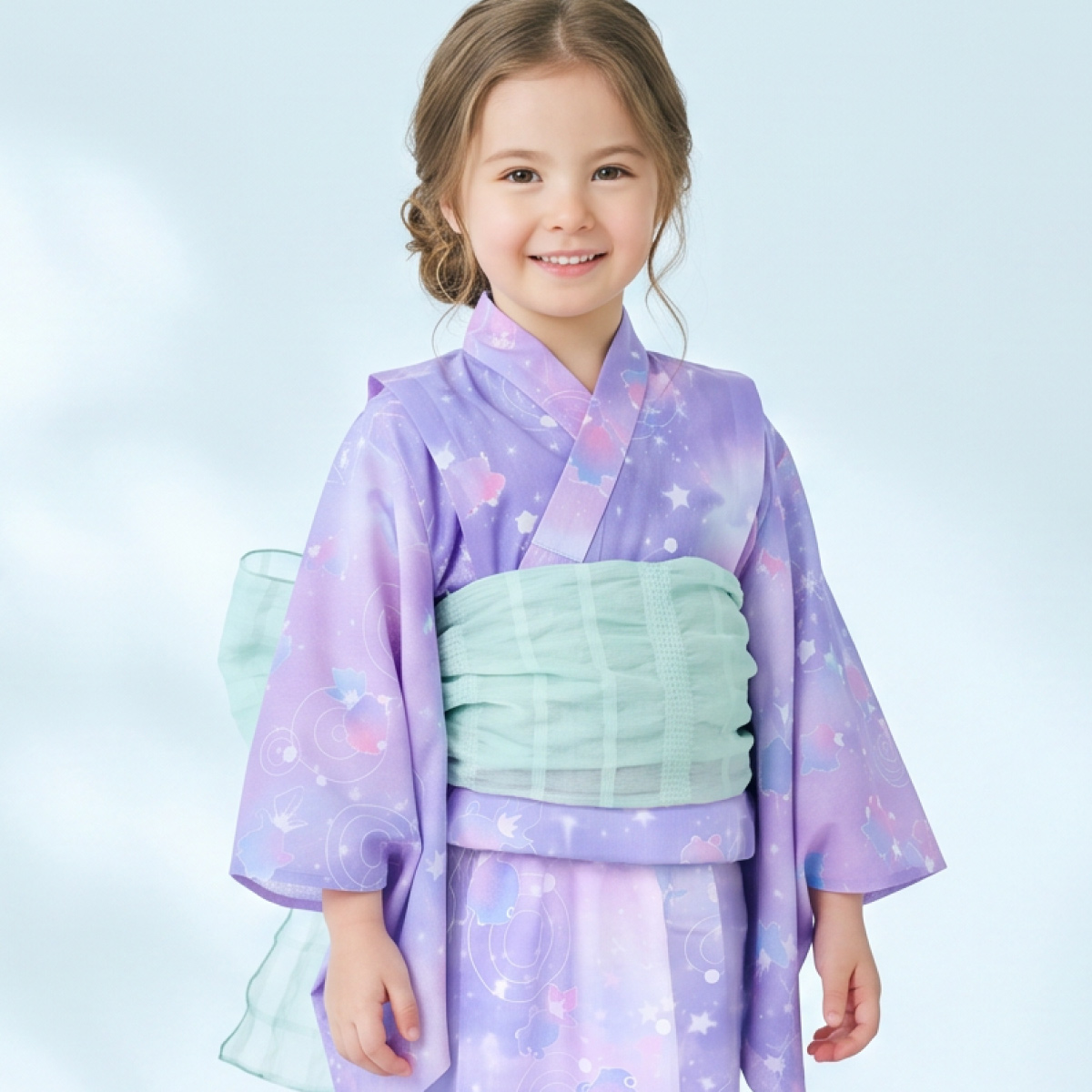 SOUBIEN（創美苑） ワンピース 浴衣セット 女の子 子供 キッズ セット